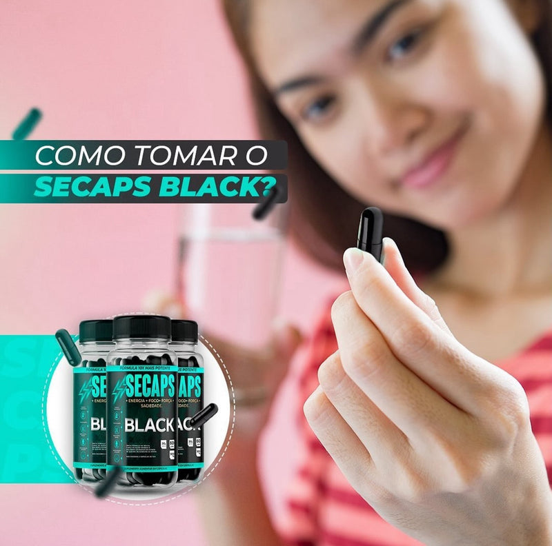 Secaps Black 60 Cápsulas Original + FRETE GRÁTIS