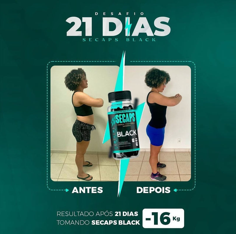 Secaps Black 60 Cápsulas Original + FRETE GRÁTIS