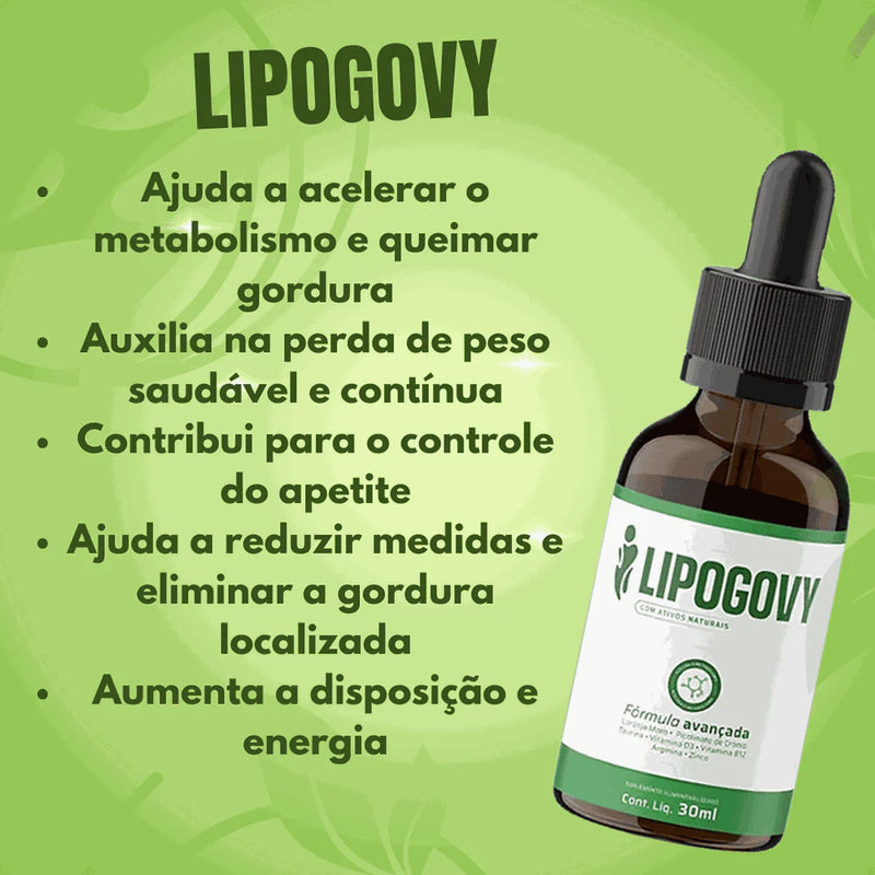 Lipogovy 30ml - Redução de Medidas | Compre 1 e Leve 2 + Frete Grátis