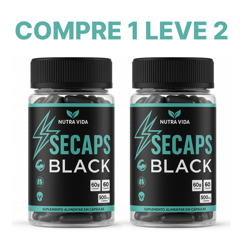 Secaps Black 60 Cápsulas Original + FRETE GRÁTIS