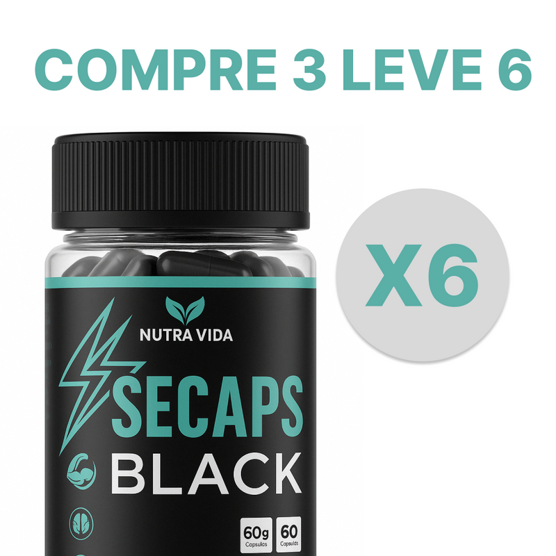 Secaps Black 60 Cápsulas Original + FRETE GRÁTIS