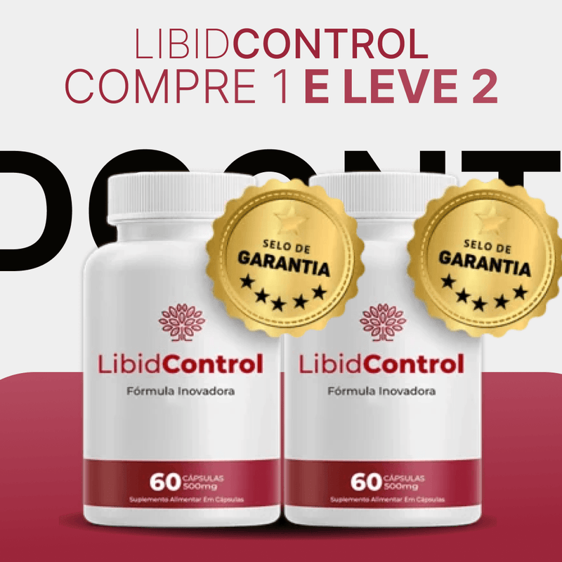 Libid Control 60 cáps - Elevação da Libido - Compre 1 Leve 2 + Frete Grátis