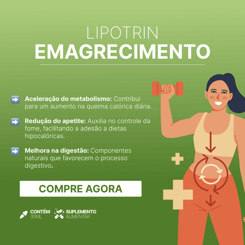 Lipotrin 30ml - Queima de Gordura Acelerada - Compre 1 Leve 3 + Frete Grátis
